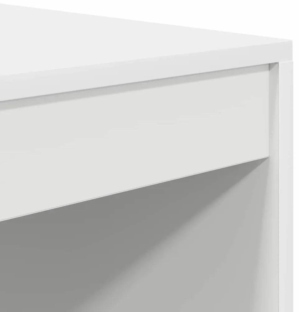 Mesa com Armazenamento Branca de Madeira de Engenharia
