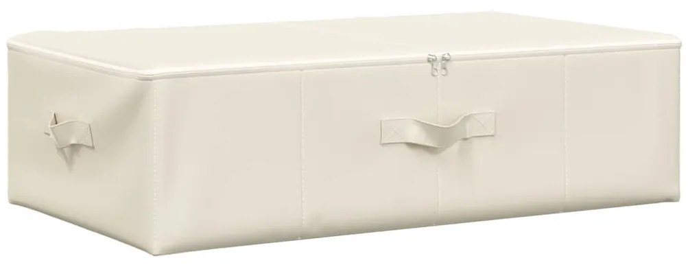 Caixas de arrumação 2 pcs tecido 70x40x18 cm cor creme