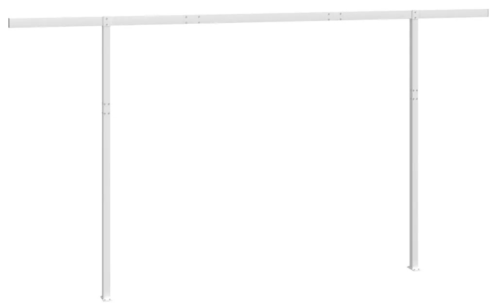 Conjunto de postes para toldo 450x245 cm ferro branco