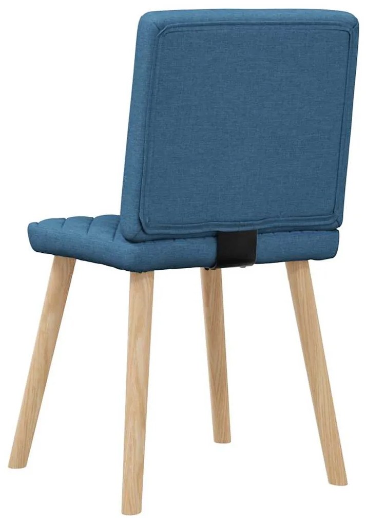 Cadeiras de jantar 4 pcs tecido azul