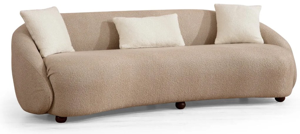 Sofá de 3 Lugares Napoli – Cappuccino – 230x75x94 cm