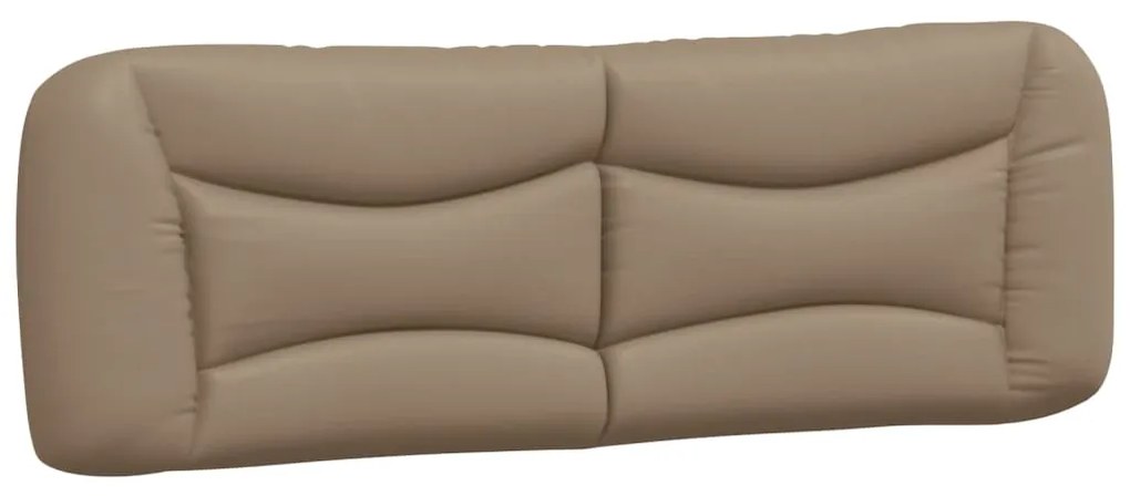 Estrutura cama cabeceira 160x200 cm couro artificial cappuccino