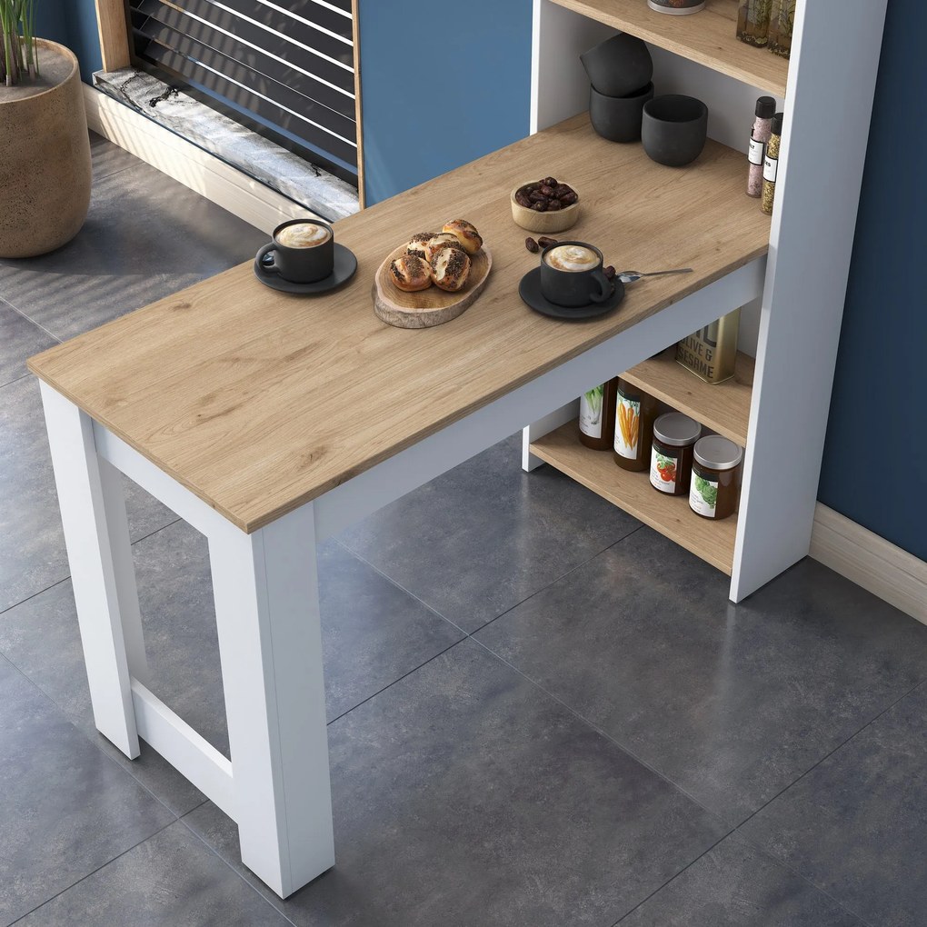 **** Mesa de Cozinha JA102 – Nogueira Branca – 120 cm x 153,6 cm
**