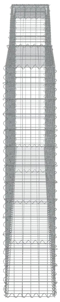 Cestos gabião arqueados 2pcs 400x30x140/160cm ferro galvanizado