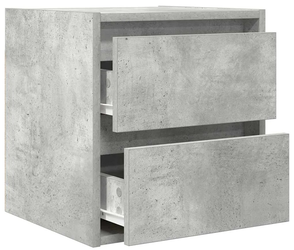 Mesas de cabeceira parede 2 pcs 38x34x40 cm cinza cimento