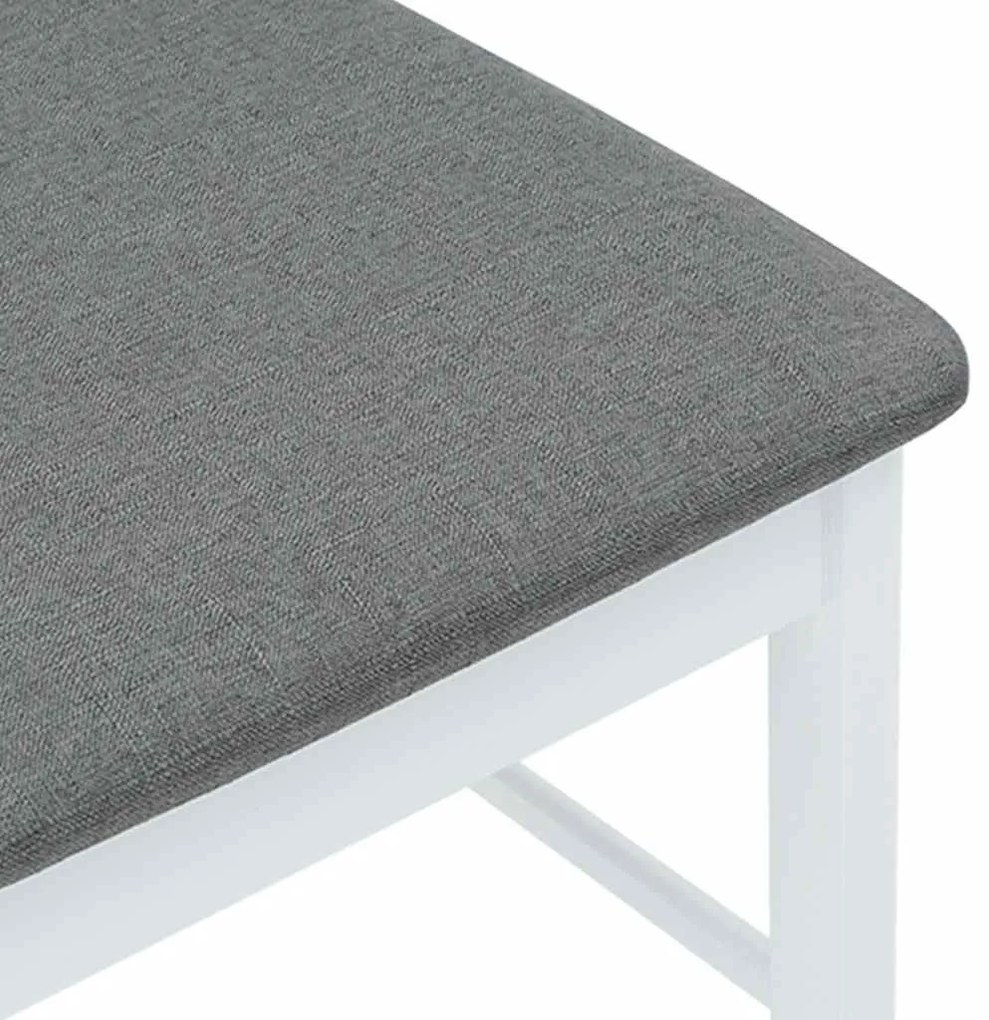 Cadeiras de jantar com almofadões 2 pcs madeira maciça branco
