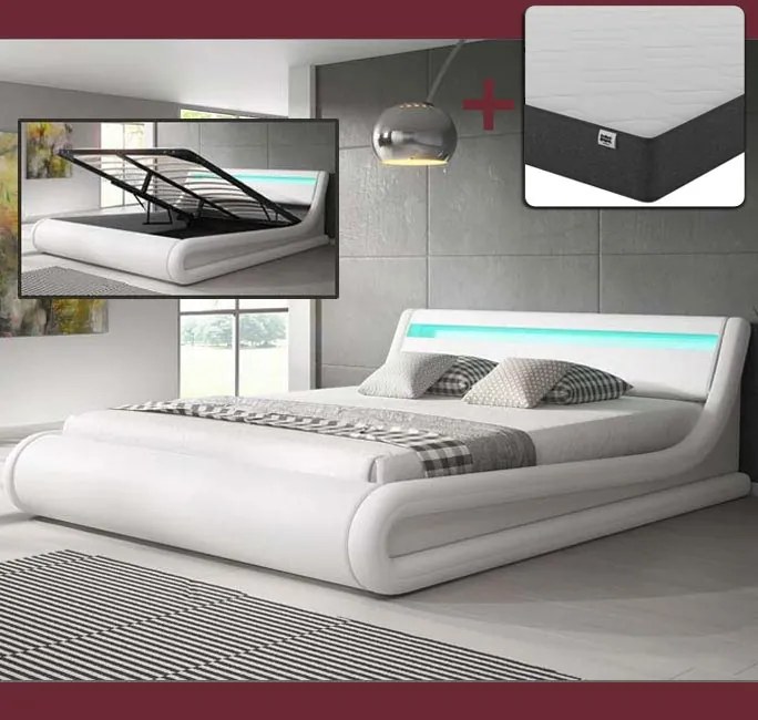 Cama Hidráulica com Arrumação "Patricia" - 180x200cm - Estrado e Colch