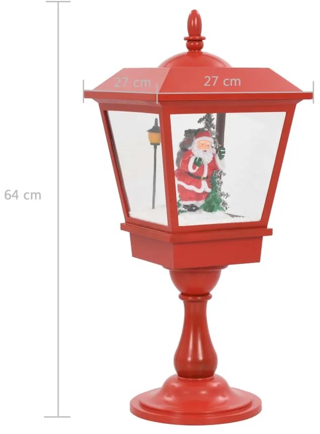 Candeeiro pedestal natalício com Pai Natal 64 cm LED