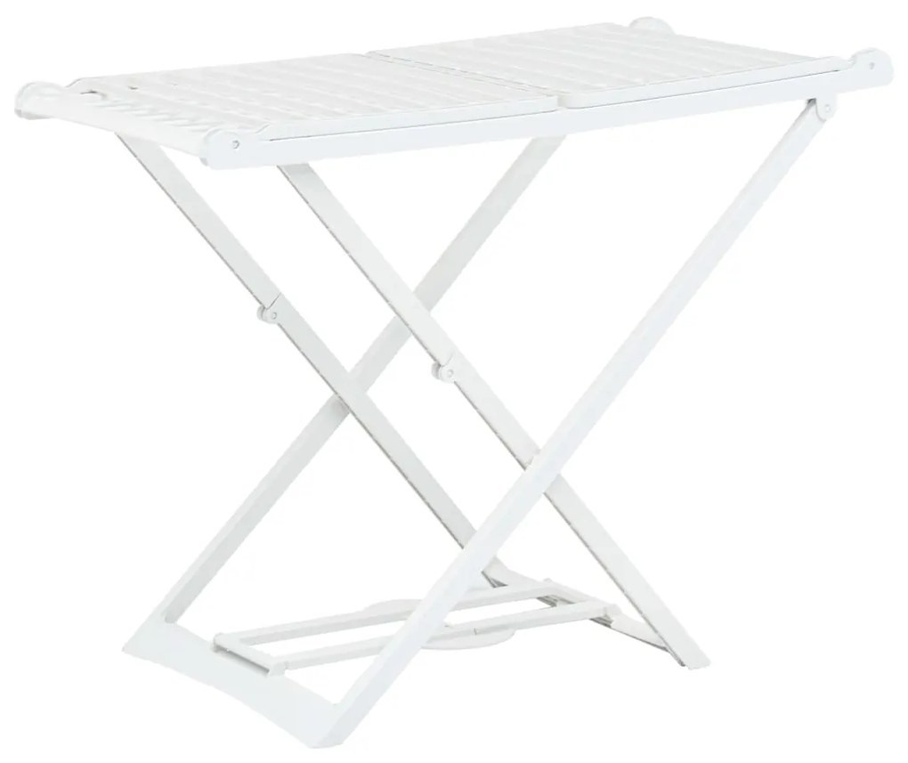 48817 vidaXL Estendal roupas dobrável plástico branco