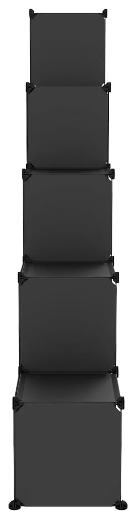 Organizador de arrumação com 15 cubos PP preto