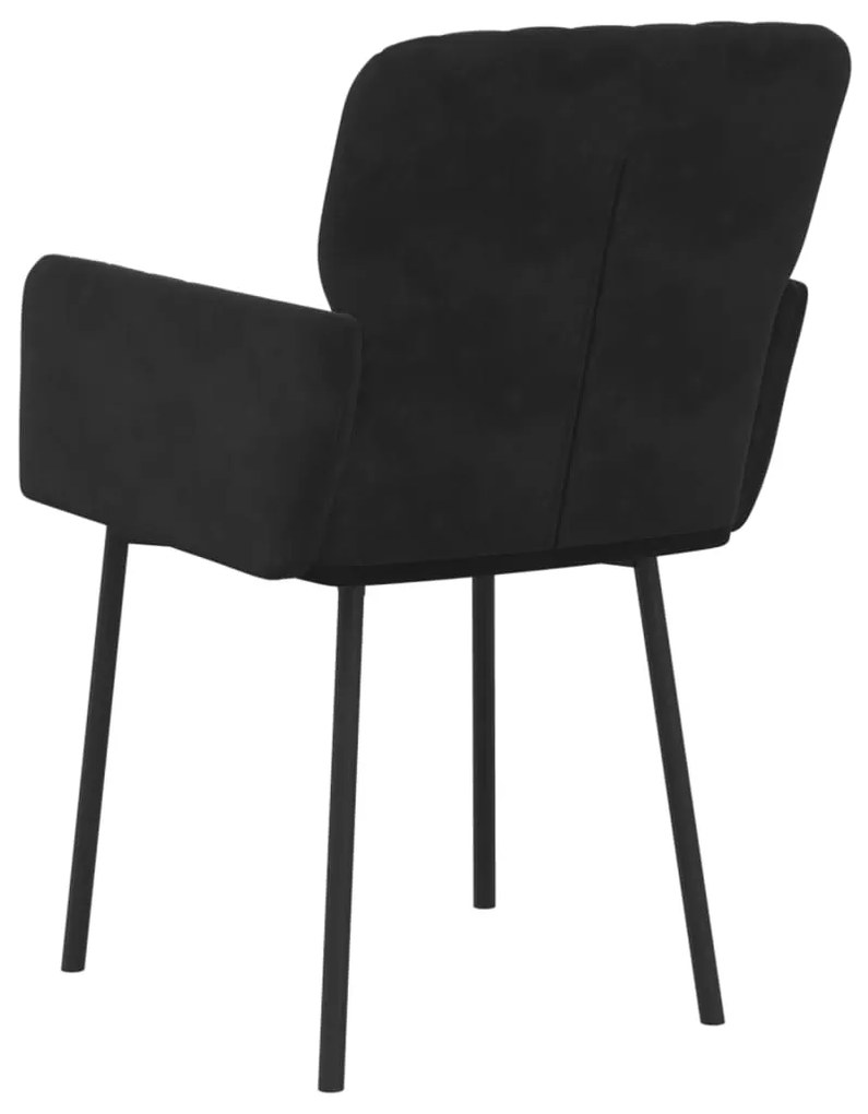 Cadeiras de jantar 2 pcs veludo preto
