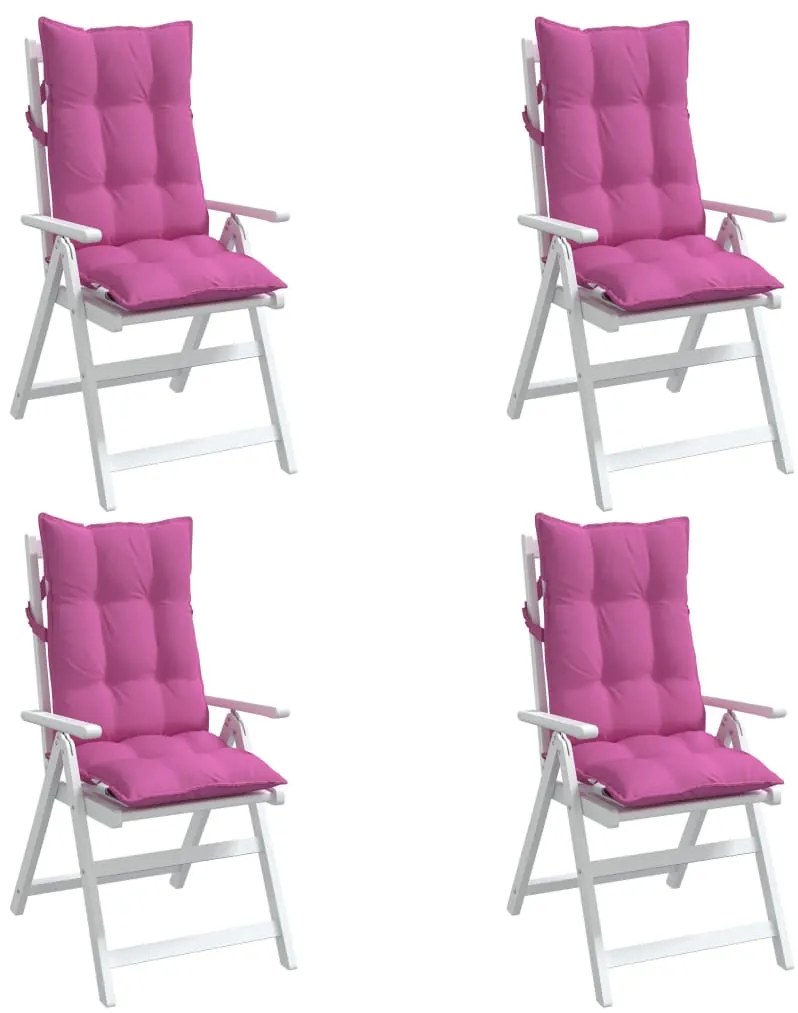 Almofadões p/ cadeira encosto alto 4 pcs tecido oxford rosa