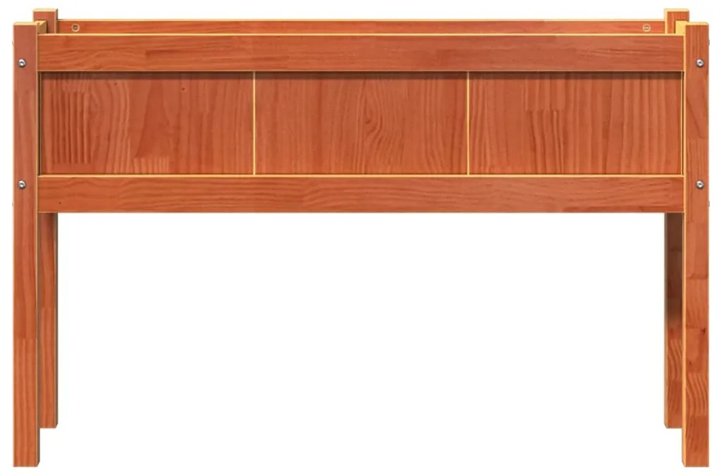 Floreira jardim c/pernas 110x31x70cm pinho maciço castanho cera
