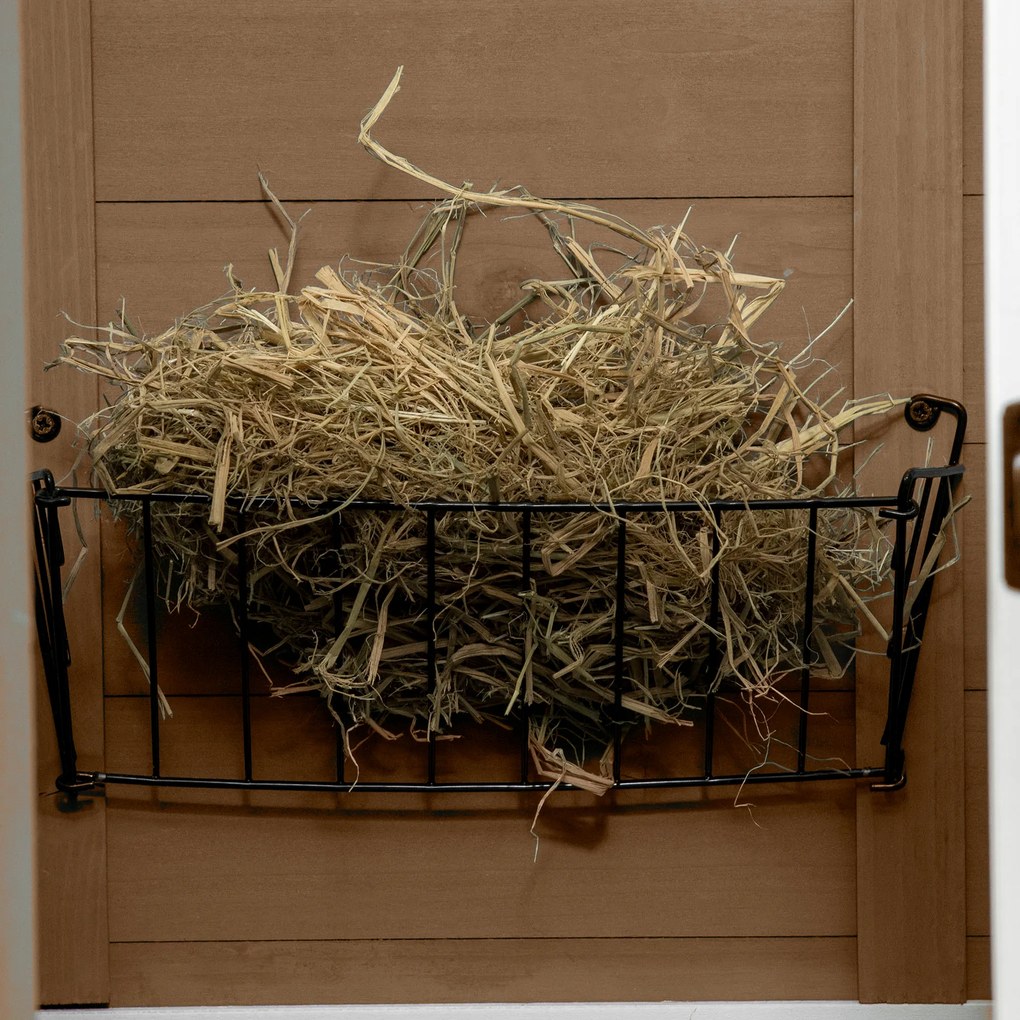 Coelheira de Madeira Interior Gaiola para Coelhos de 2 Níveis com Rodas 2 Rampas 3 Bandejas Amovíveis 110x50x86 cm Castanho