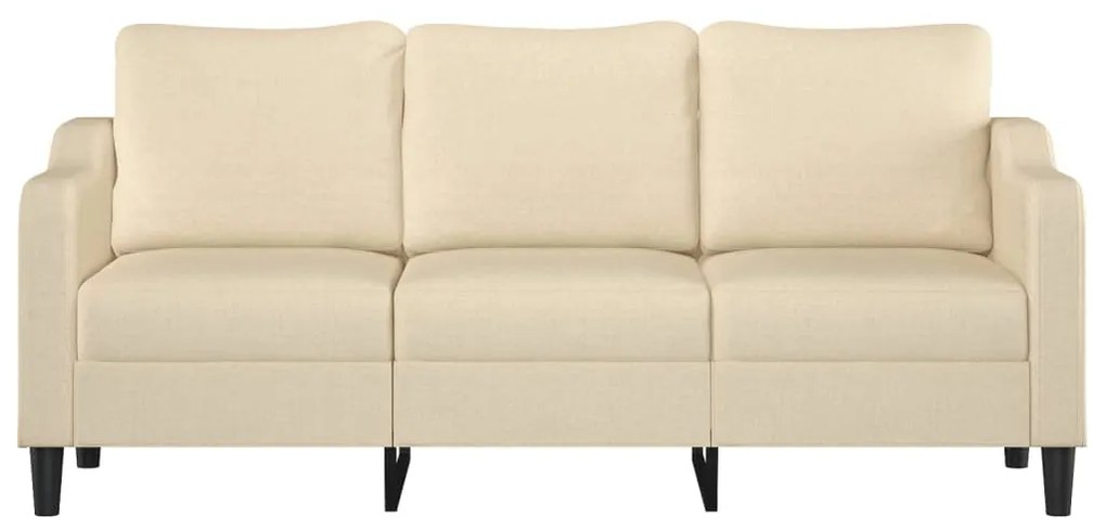 Sofá de 3 lugares tecido 180 cm cor creme