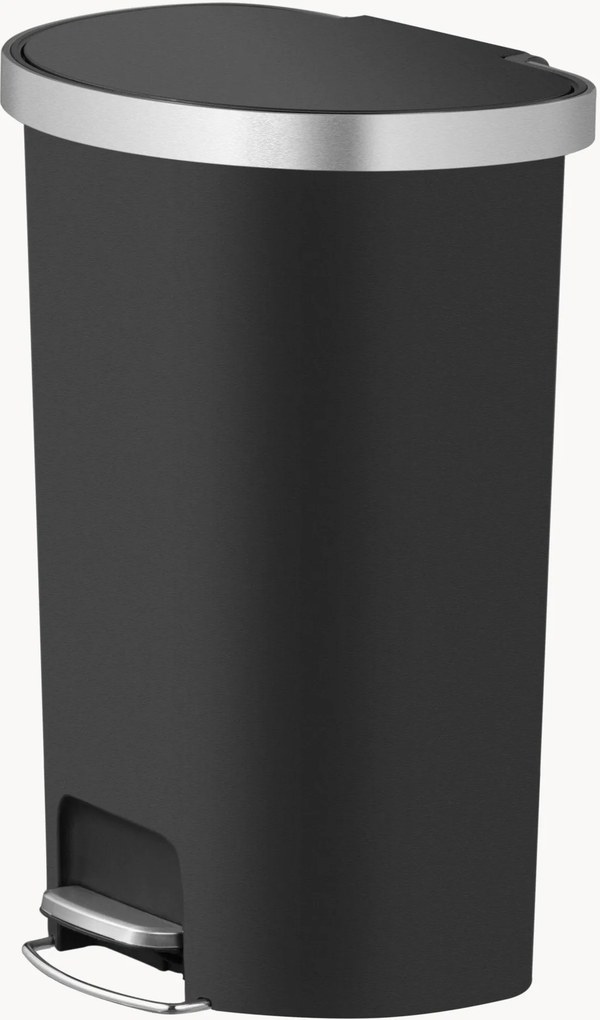 Caixote do lixo com pedal semicircular e rodas Hana, 55 L