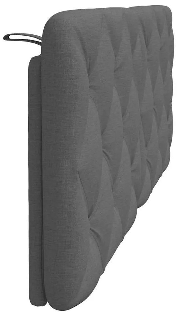 Almofadão de cabeceira 140 cm tecido cinzento-escuro