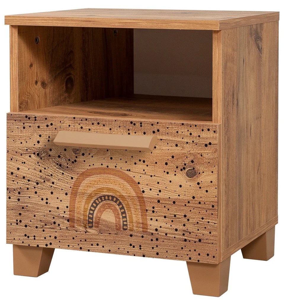 Mesa de Cabeceira Leva Alfa – Pinho Atlântico – 45x52x40 cm