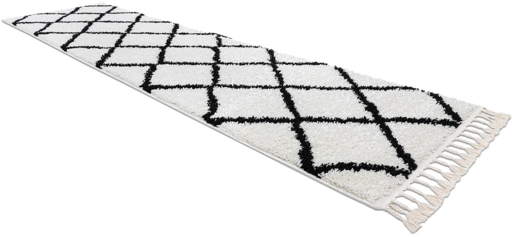Tapete, Passadeira BERBER CROSS branco - para cozinha, ante-sala, corredor
