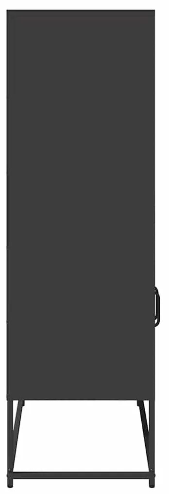 Aparador alto 68x39x123 cm aço preto