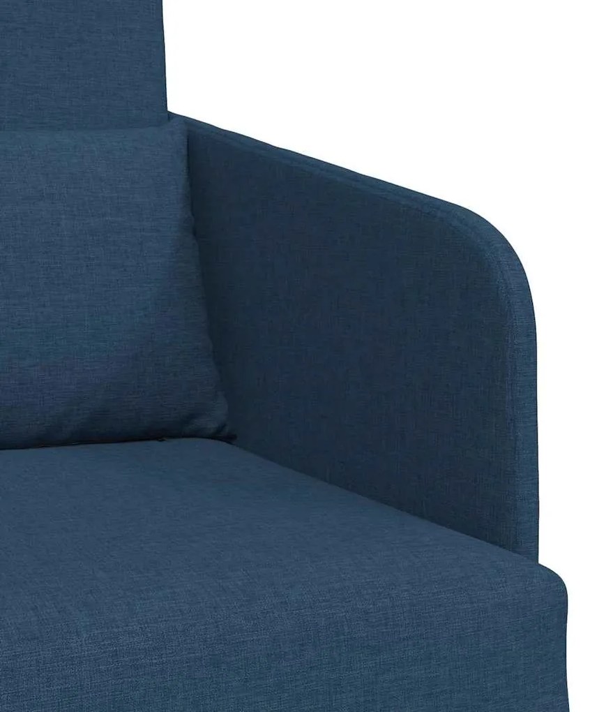Sofá Cama de Chão 2 em 1 Azul 65x80x83 cm Tecido