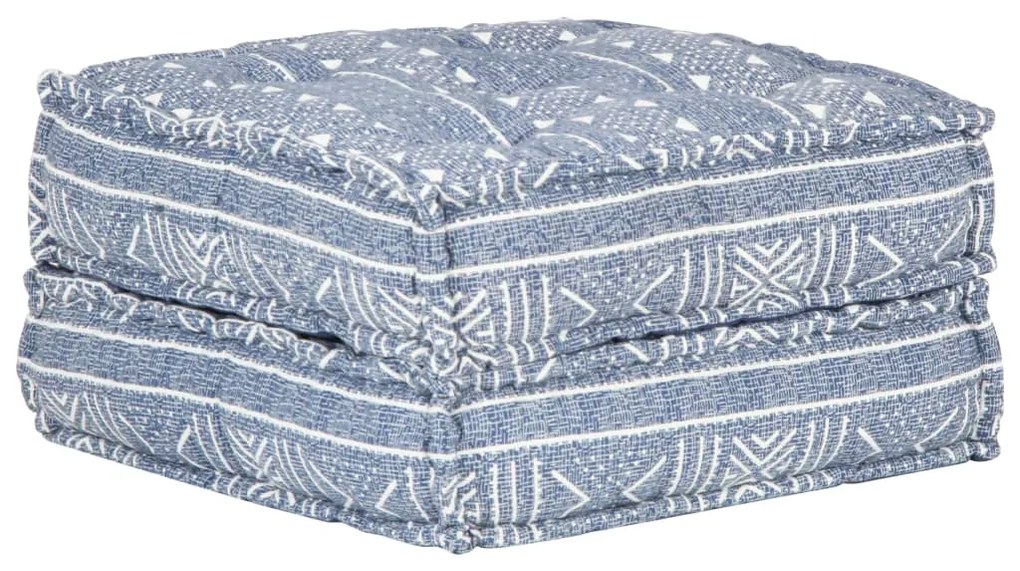 vidaXL Pufe 60x70x36 cm tecido azul índigo
