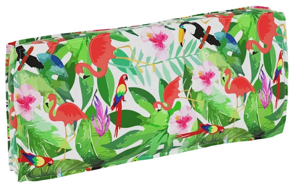 vidaXL Almofada para palete, assento e encosto Tropical Jungle, 120x50x12 cm em tecido oxford