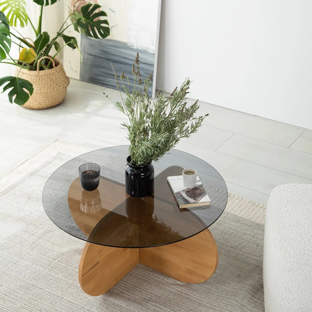 Mesa de Café Bubble – Carvalho – 75cm x 35cm x 75cm