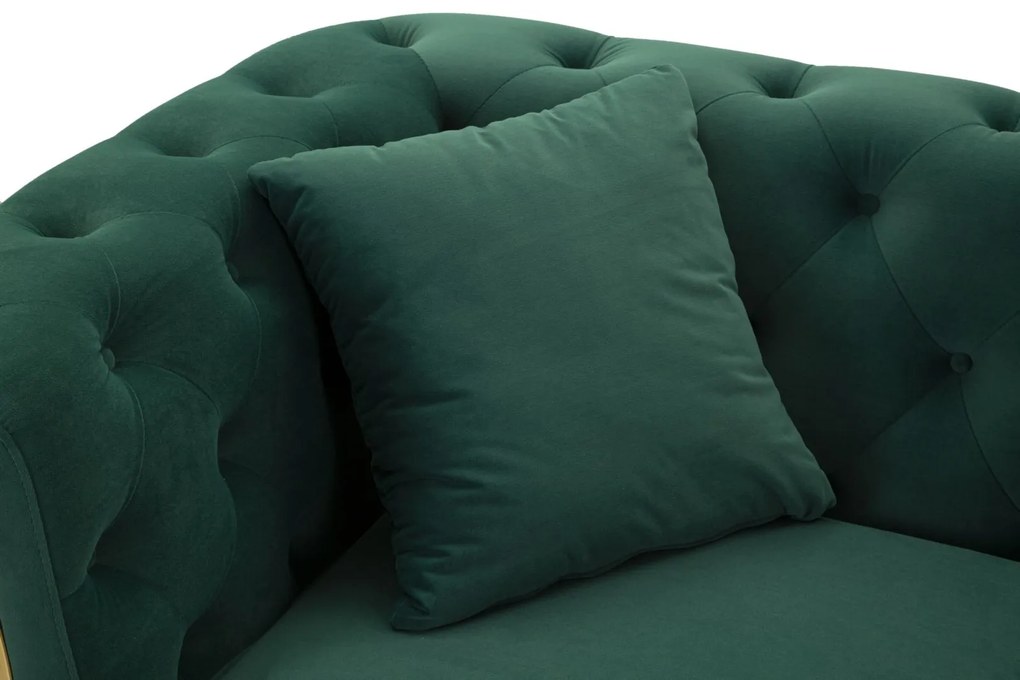 SOFÁ EMY VERDE COM ALMOFADAS 162X83X76 CM