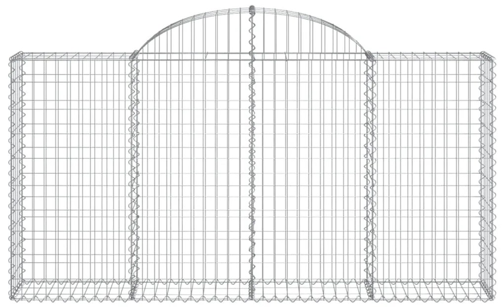 Cestos gabião arqueados 2pcs 200x30x100/120cm ferro galvanizado