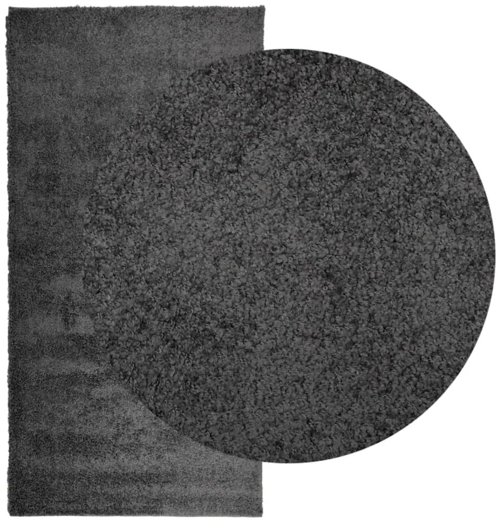 Tapete shaggy de pelo alto PAMPLONA 100x200 cm antracite