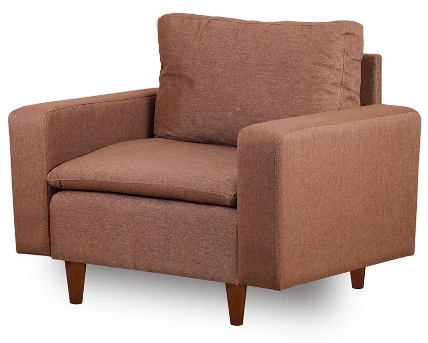 Poltrona Pafu Lungo — Castanho - 105x52x75 cm - Design Moderno