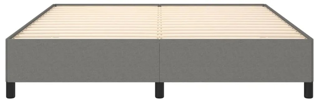 Estrutura de cama sem colchão 160x200 cm tecido cinzento-escuro