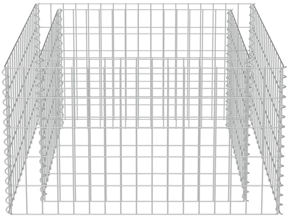 Canteiro elevado/cesto gabião 90x90x50 cm aço galvanizado