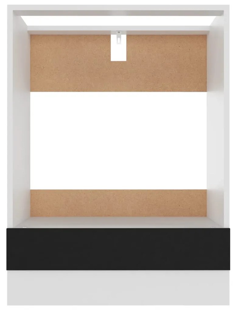 Armário para forno "Riga" 60x46x81,5 cm derivados madeira preto