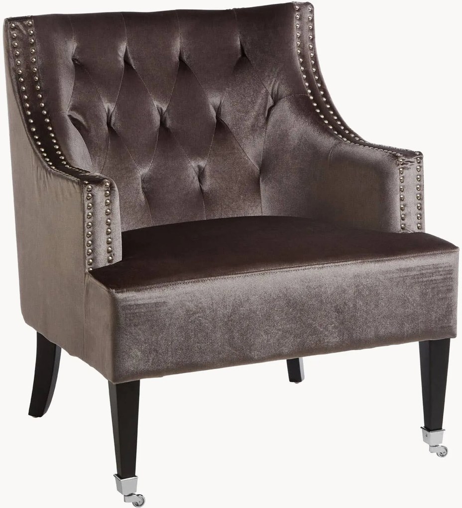 Poltrona em veludo Darlington