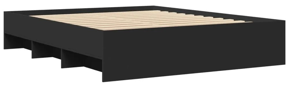 Estrutura de cama sem colchão 160x200 cm preto