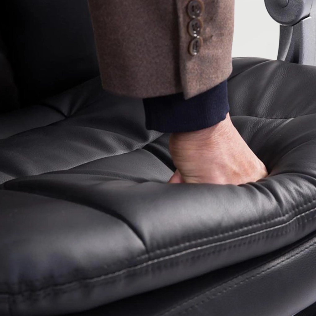 Cadeira de escritório XL Troy Couro sintético Preto