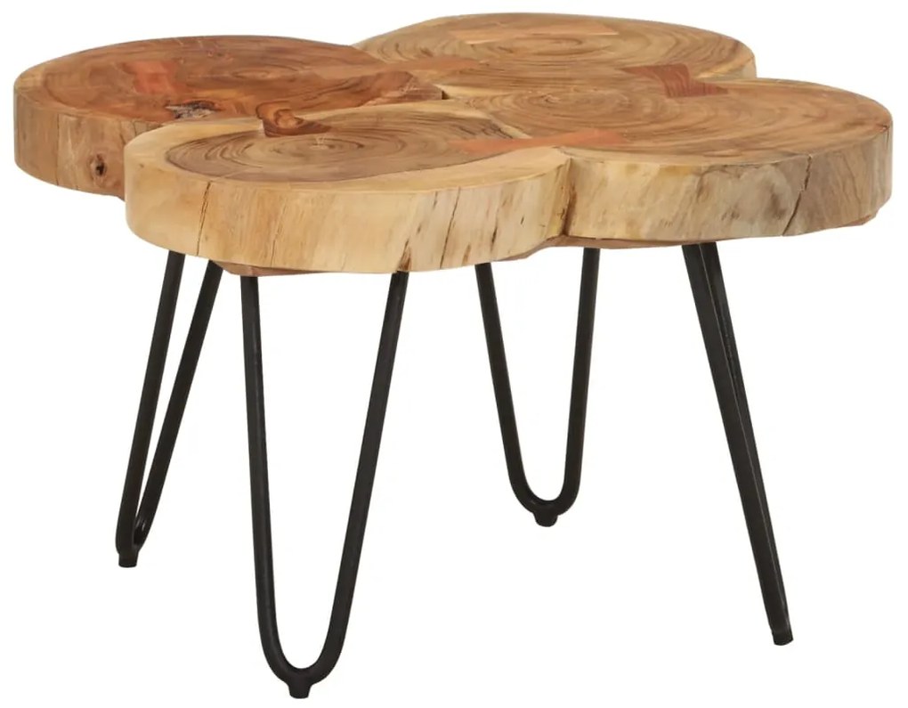 Mesa de centro 4 troncos 36 cm madeira de acácia maciça