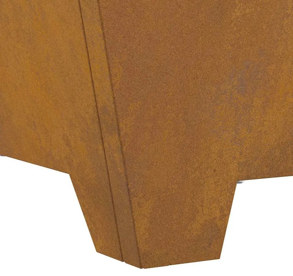 Fogueira vidaXL Quadrada 60x60x30 cm Aço Envelhecido