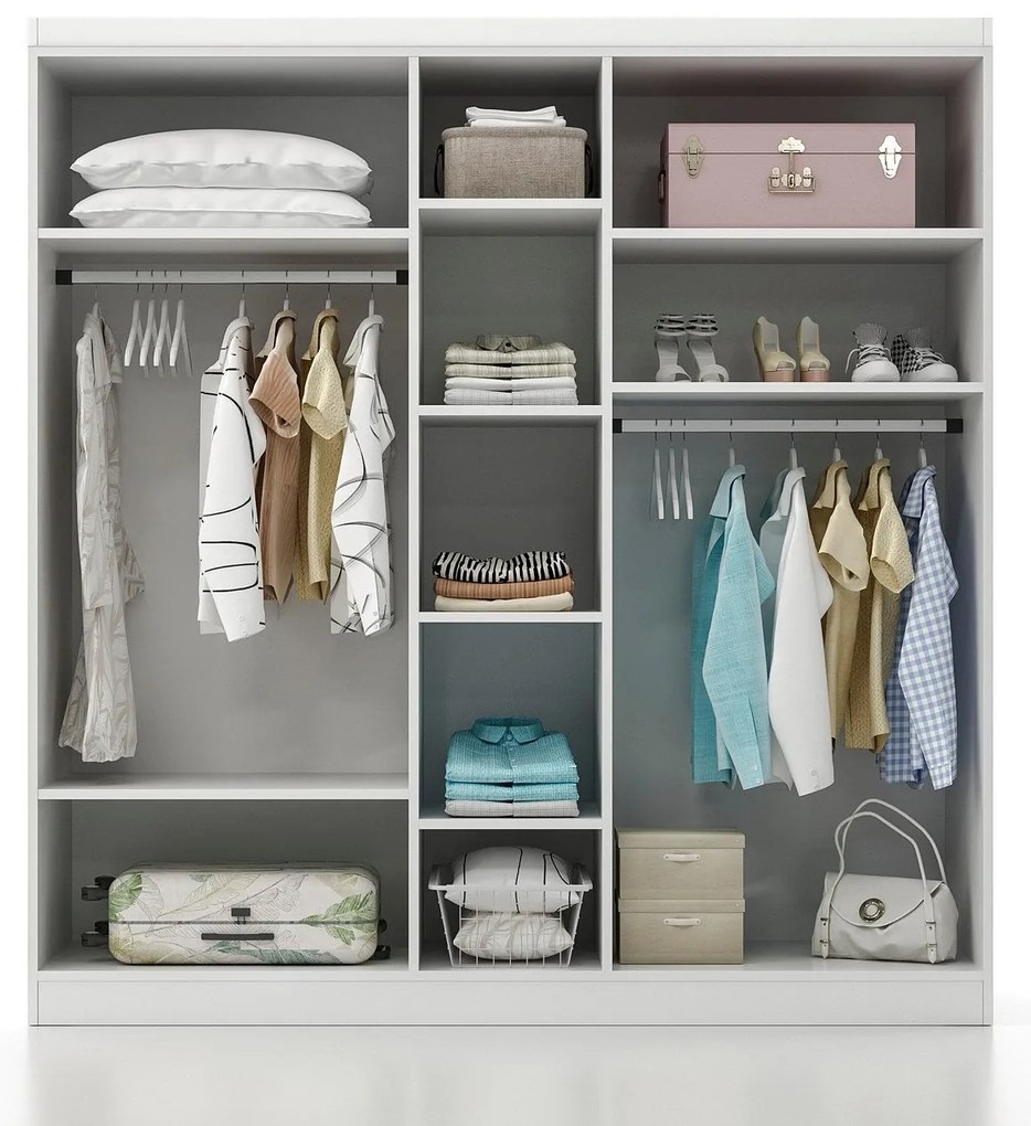 Roupeiro Lavinia – Branco – 175x182x50 cm
