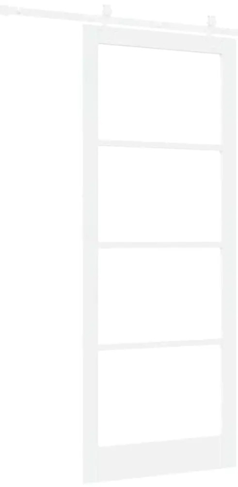 Conjunto de Porta Deslizante vidaXL com Hardware Branco 93x232 cm Made