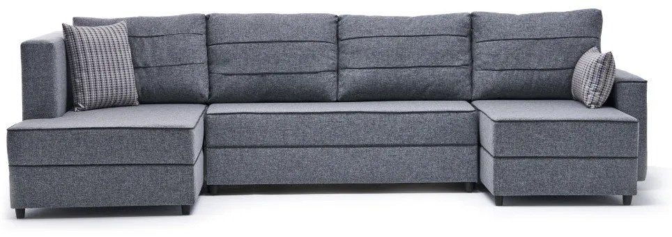 Sofá-Cama de Canto Ece – Cinzento – 315 cm x 88 cm x 160 cm
