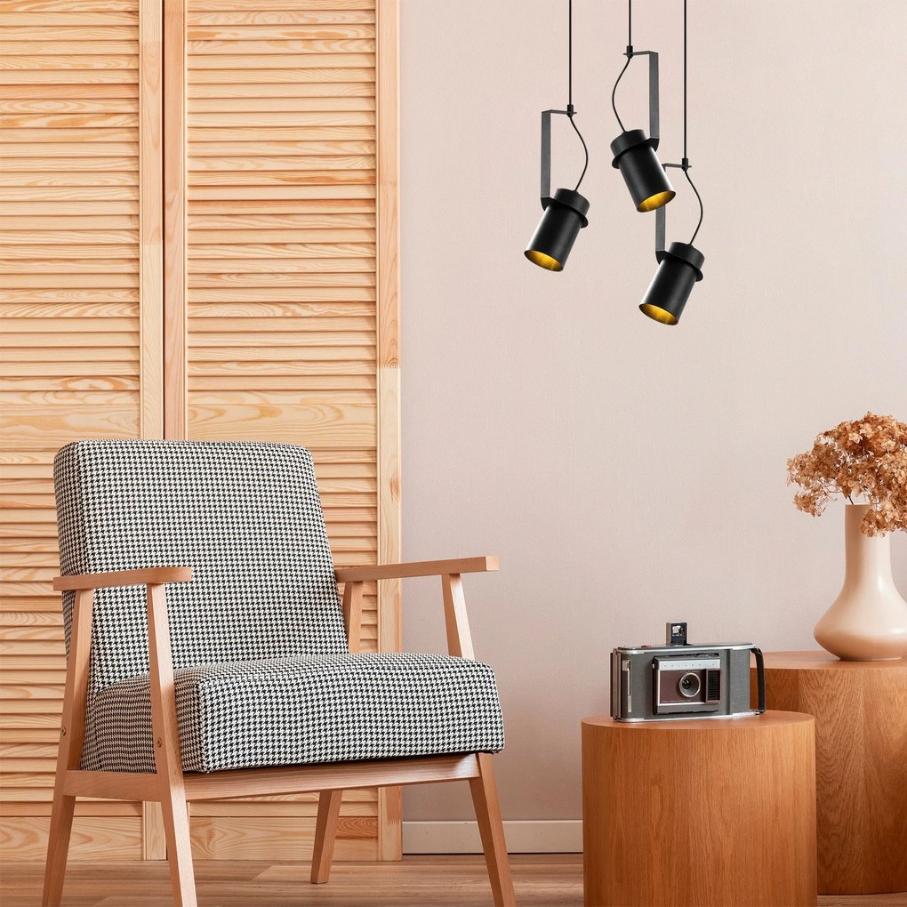 Candeeiro Chandelier Spot – Preto – 40 x 40 cm