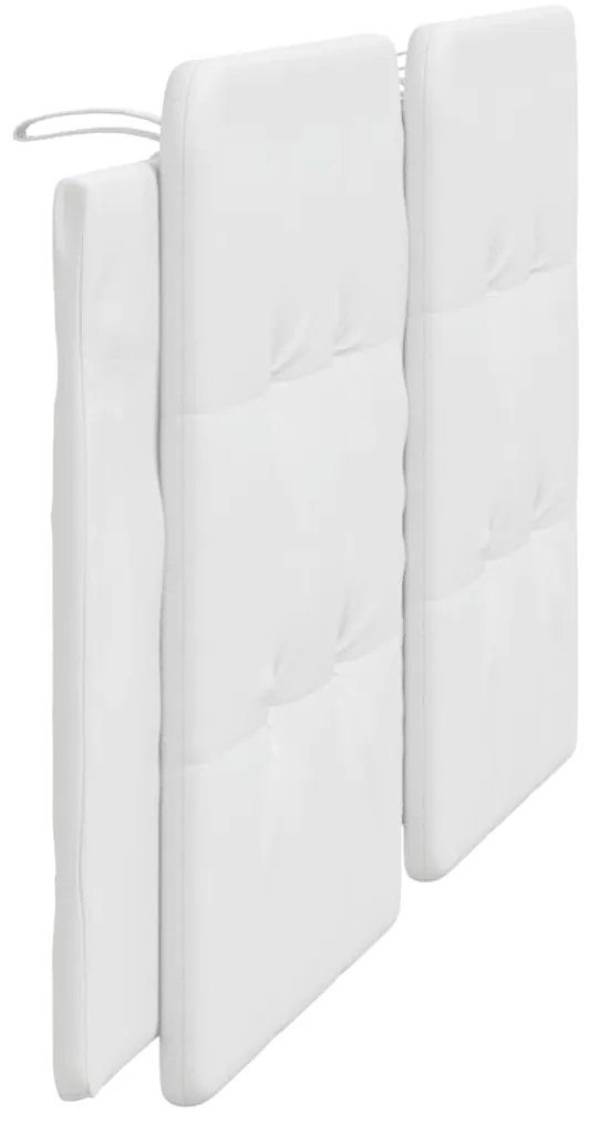 Almofadão de cabeceira 180 cm couro artificial branco