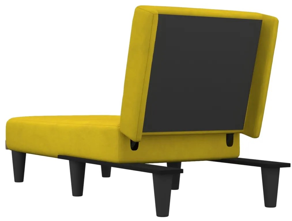 Chaise longue veludo amarelo