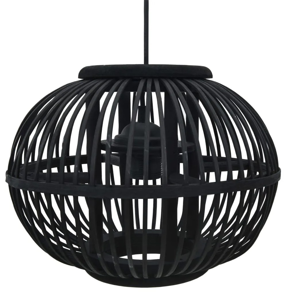 vidaXL Candeeiro suspenso globo 40 W 30x22 cm E27 salgueiro preto