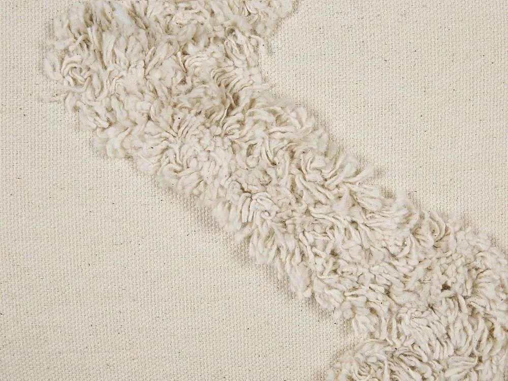 Conjunto de 2 almofadas decorativas tufadas em algodão creme 40 x 60 cm CERINTHE Beliani