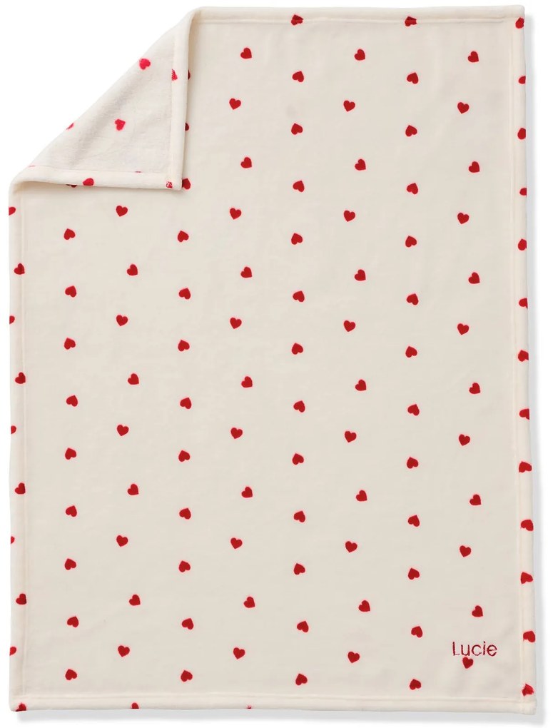 Manta estampada em tecido polar vermelho estampado