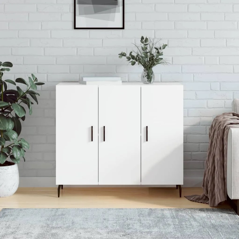 vidaXL Aparador 90x34x80 cm derivados de madeira branco